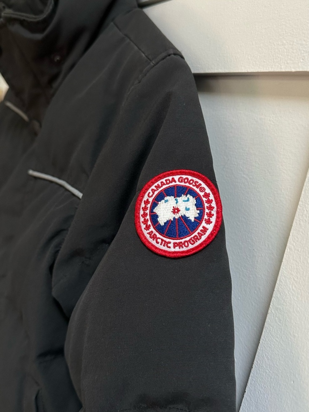 Canada Goose Kids Black Puffer Coat with Reflective Trim - Picture 3 of 14